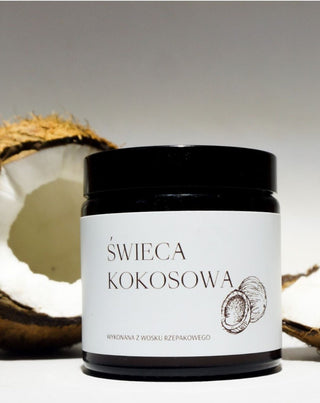 Vegane Rübenkerze mit Baumwolldocht mit Kokosduft 120 ml MgLife - 3