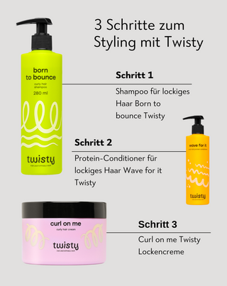 Feuchtigkeitsspendendes Shampoo für lockiges Haar mit Harnstoff und Milchsäure Twisty - 3