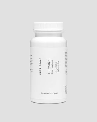 L-Lysin, eine Aminosäure, die Kollagenproduktion, gesunde Haut und starke Knochen unterstützt, Nutridome 60 Kapseln - 1
