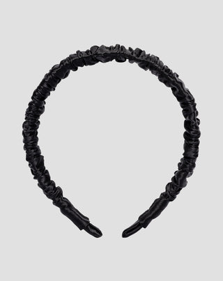 Seidenhaarband aus 100% Naturseide, schwarz Twisty - 1