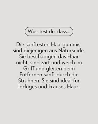 Set Haargummis Twisty aus 100% Naturseide - grün, creme, schwarz 3 Stück. - 3