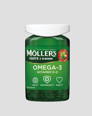 Nahrungsergänzung mit Omega -3 und Vitaminen D - E Forte Moller 112 Kapseln - 1