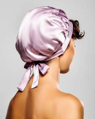 Rosa Seidenhaube Wave New World für lockiges und welliges Haar Twisty - 3