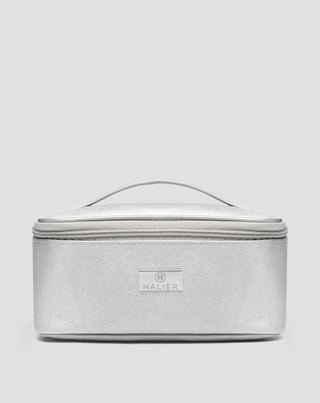 Elegante Kosmetiktasche für Männer und Frauen Silber Halier - 1